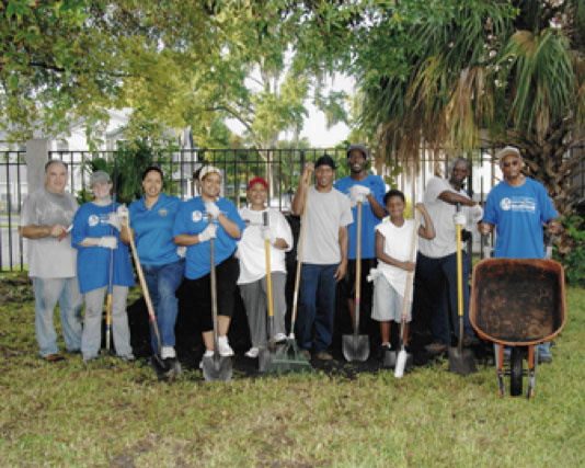 Photo of a group of volunteers