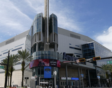 Circa 2010. 400 West Church Street. Amway Center is an indoor arena home to the Orlando Magic of the NBA, The Orlando Solar Bears of the ECHL, the Orlando Predators of the NAL and former host of the 2012 NBA All-Star Game and the 2015 ECHL All-Star Game. With the seating capacity of 20,000, the Amway Center is also considered the premiere performance and events venue of Central Florida. The former Amway site was located in the former Central Florida Fair grounds in the Callahan area, now the Creative Village. Amway Center c. 2010
