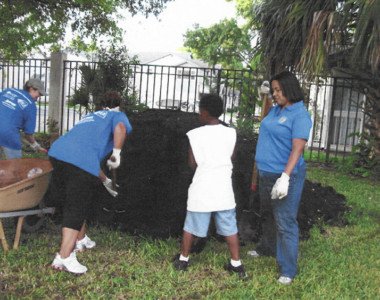 Circa 1999. All hands-on deck as we beautify Our Beloved J.B. Callahan Center. Teamwork at it’s best.