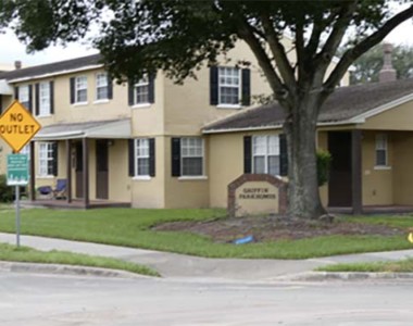 Circa 1939. 20 Callahan Drive. Listed in the National Register of Historic Places in 1996, the Griffin Park Historic District maintains historical significance in the Parramore area as it symbolizes the post-depression era of the 30’s toward segregation. The Jonestown settlement of low-income working black families east of downtown was demolished and replaced with Reeves Terrace the “white housing project” for low-income working white families. Griffin Park was constructed as the new “black housing project”, moving the Jonestown settlement for low-income working black families to the west of downtown. This resettlement along with the construction of Interstate-4, contributed to the racial separation and segregation of Orlando. Griffin Park spans over 80 plus years of existence. Griffin Park Housing Project Complex c. 1939