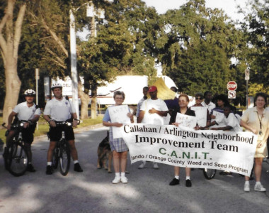 Circa 2000. United Drug March with the Callahan and Arlington Neighborhood Associations coming together to stand-up and take back our communities. United Drug March